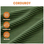 Divano Moderno 2 Posti, Divano Oversize in Corduroy con Fodera Lavabile, Seduta Profonda con Bracciolo Largo, Comodo Divano Cloud per Soggiorno, Camera da Letto, Ufficio
