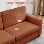 Divano Moderno 2 Posti, Divano Oversize in Corduroy con Fodera Lavabile, Seduta Profonda con Bracciolo Largo, Comodo Divano Cloud per Soggiorno, Camera da Letto, Ufficio