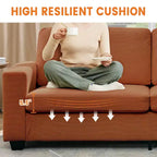 Divano Moderno 2 Posti, Divano Oversize in Corduroy con Fodera Lavabile, Seduta Profonda con Bracciolo Largo, Comodo Divano Cloud per Soggiorno, Camera da Letto, Ufficio