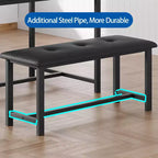 Set da pranzo con tavolo per 4 persone, tavolo da cucina con 2 panche imbottite, set da pranzo in legno per cucina, per piccoli spazi, appartamento, casa, cena