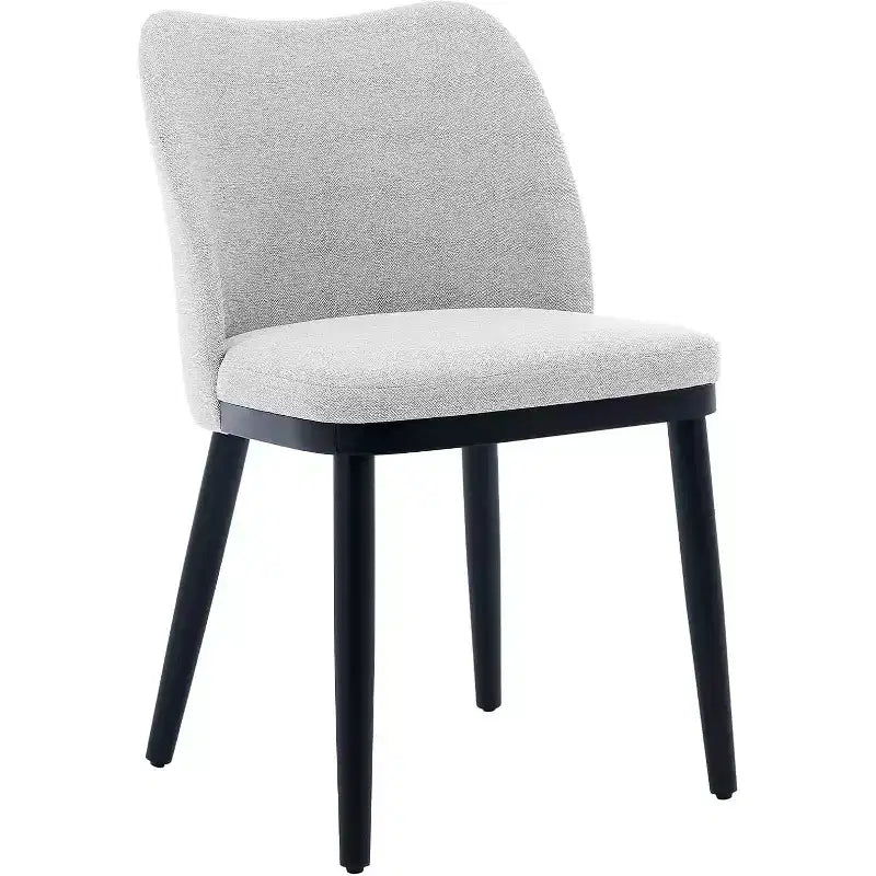Sedie da pranzo imbottite Acekool, set da 2, sedie laterali moderne imbottite con gambe in legno per cucina e soggiorno