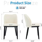 Sedie da pranzo imbottite Acekool, set da 2, sedie laterali moderne imbottite con gambe in legno per cucina e soggiorno