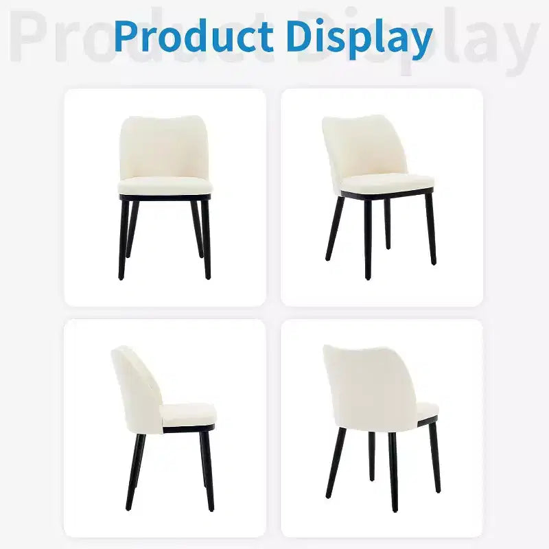Sedie da pranzo imbottite Acekool, set da 2, sedie laterali moderne imbottite con gambe in legno per cucina e soggiorno