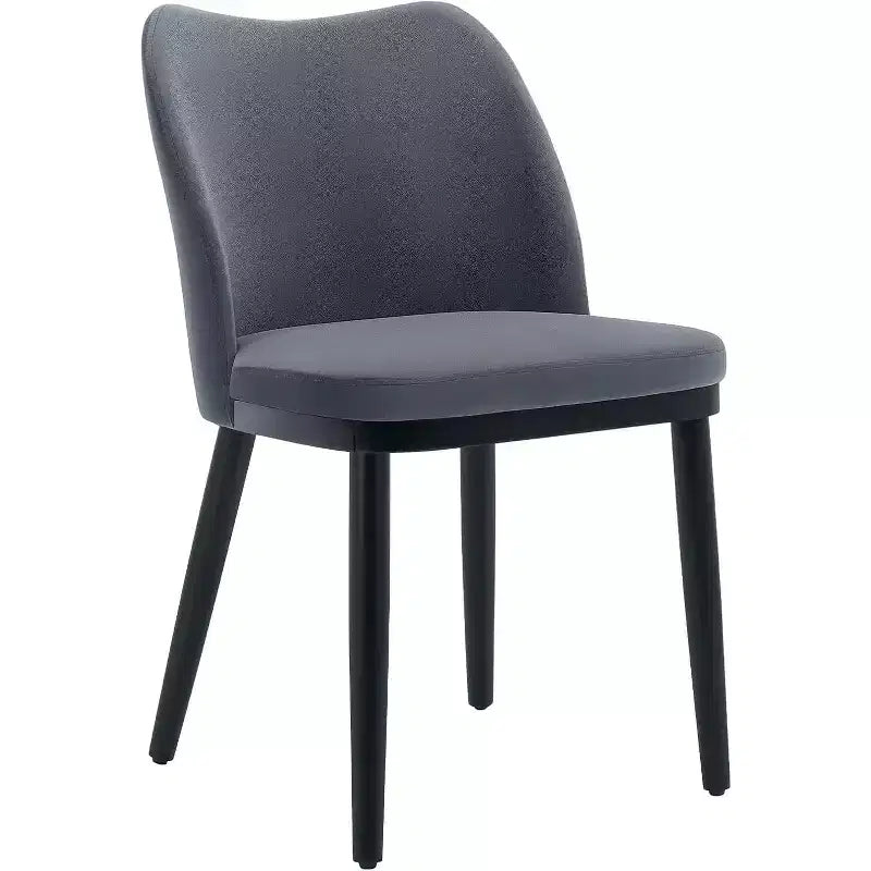 Sedie da pranzo imbottite Acekool, set da 2, sedie laterali moderne imbottite con gambe in legno per cucina e soggiorno