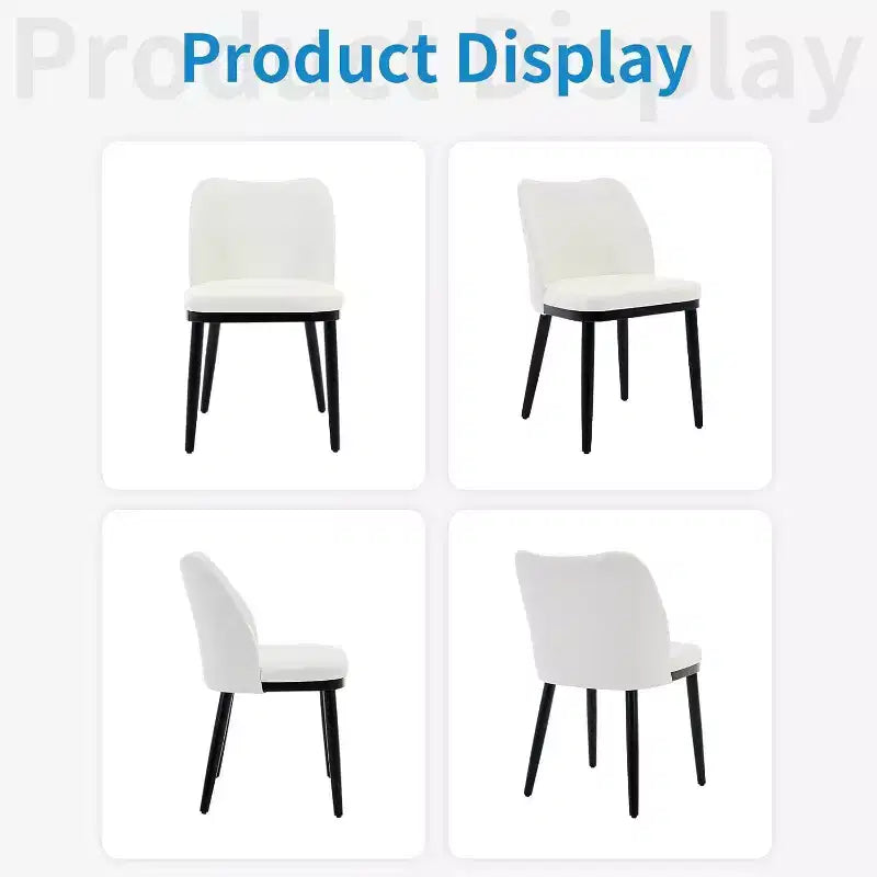 Sedie da pranzo imbottite Acekool, set da 2, sedie laterali moderne imbottite con gambe in legno per cucina e soggiorno