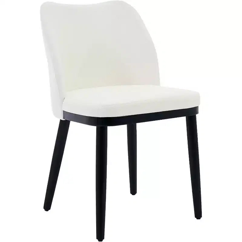 Sedie da pranzo imbottite Acekool, set da 2, sedie laterali moderne imbottite con gambe in legno per cucina e soggiorno