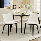 Acekool Upholstered Dining Chairs Set of 2, Padded Modern Side Chairs with Wood Legs for Kitchen and Living Room