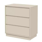 Heynemo Comodini Larghi con 3 Cassetti (Set da 2), Cassettiera Moderna per Camera da Letto, Tavolino d'Appoggio Grande con Sistema di Estrazione Nascosto