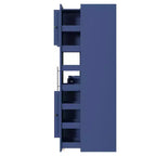 Credenza Whisen con vetrina, mobiletto estraibile e cassetto