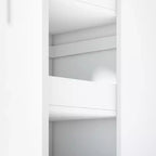 Credenza Whisen con vetrina, mobiletto estraibile e cassetto
