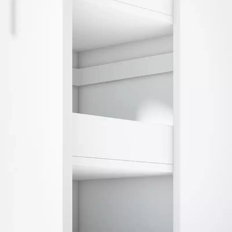 Credenza Whisen con vetrina, mobiletto estraibile e cassetto