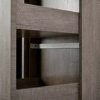 Credenza Whisen con vetrina, mobiletto estraibile e cassetto