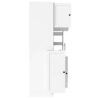 Credenza Whisen con vetrina, mobiletto estraibile e cassetto
