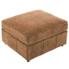 Divano in ciniglia multifunzionale Whisen con pouf modulare, porte USB e supporto per telefono
