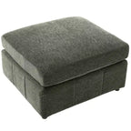 Divano in ciniglia multifunzionale Whisen con pouf modulare, porte USB e supporto per telefono