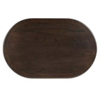 Tavolino da caffè in legno con base a X, tavolino da cocktail ovale da 44" con contenitore, tavolino da centro divano - ModernLuxe