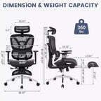 Sedia da Ufficio Ergonomica Acekool