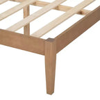 Christopher Knight Home Letto a piattaforma matrimoniale Callista in legno con testiera intrecciata in ecopelle
