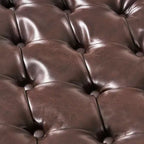GDFStudio Heathbrooke Pouf contenitore imbottito in ecopelle trapuntata contemporanea