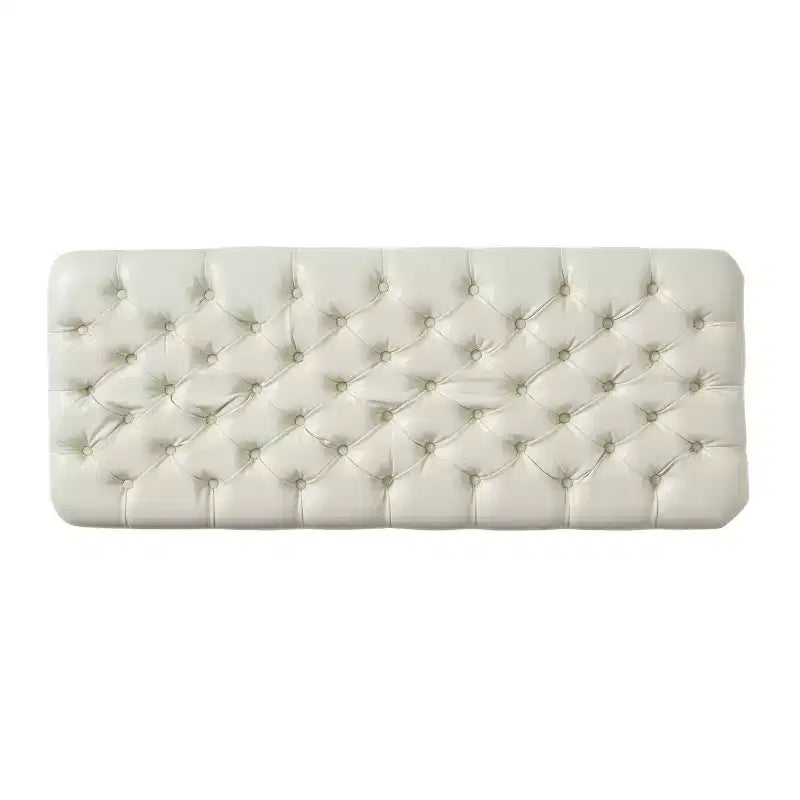 GDFStudio Heathbrooke Pouf contenitore imbottito in ecopelle trapuntata contemporanea