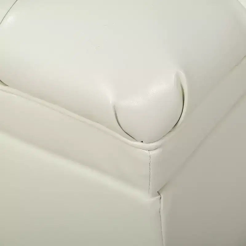 GDFStudio Heathbrooke Pouf contenitore imbottito in ecopelle trapuntata contemporanea