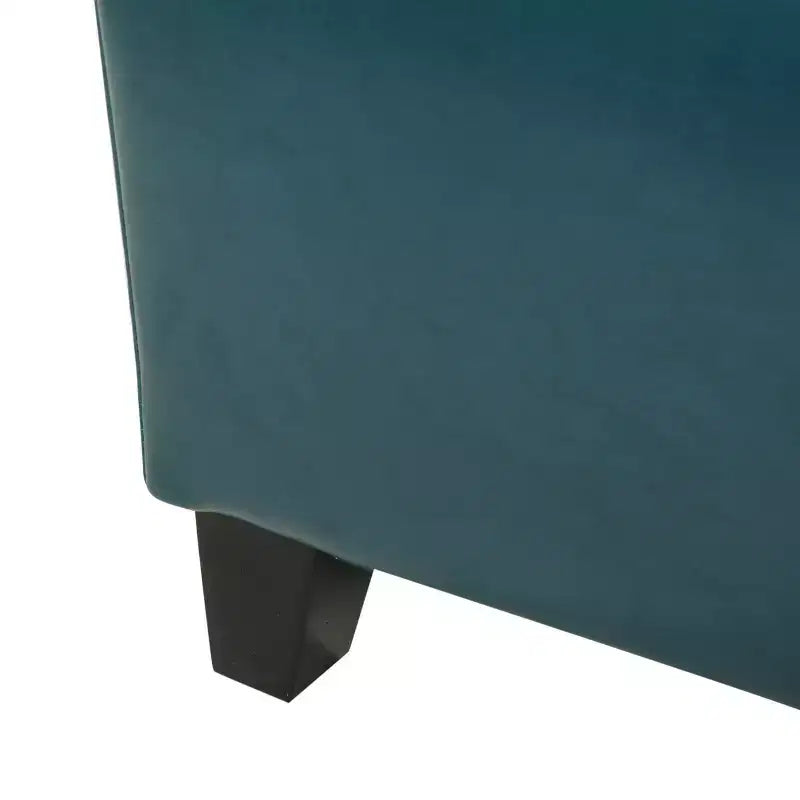 GDFStudio Heathbrooke Pouf contenitore imbottito in ecopelle trapuntata contemporanea