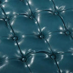 GDFStudio Heathbrooke Pouf contenitore imbottito in ecopelle trapuntata contemporanea