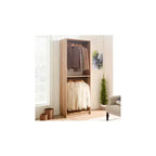 HomeStock Prosper 32 Cabina armadio in legno con due aste appendiabiti