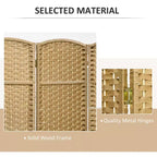 MAYEERTY Divisorio pieghevole a 6 pannelli per la privacy, divisorio per ambienti alto 1,7 m, autoportante, per casa, ufficio, camera da letto, legno naturale