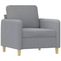 vidaXL Sofa Chair Upholstered Single Sofa Armchair for Living Room Fabric - Light Gray 23.6