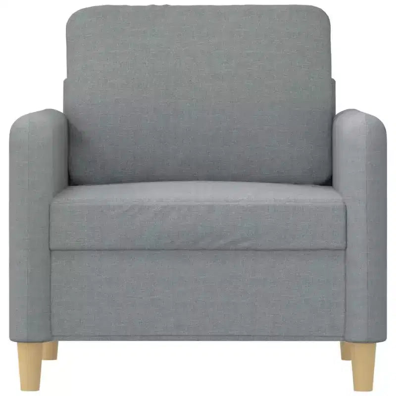 vidaXL Divano Poltrona Monoposto Imbottito per Soggiorno Tessuto - Grigio Chiaro 23,6