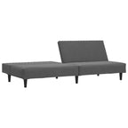 vidaXL Divano letto a 2 posti in velluto - Divanetto convertibile, grigio scuro, versatile per soggiorno/dormitorio/ufficio