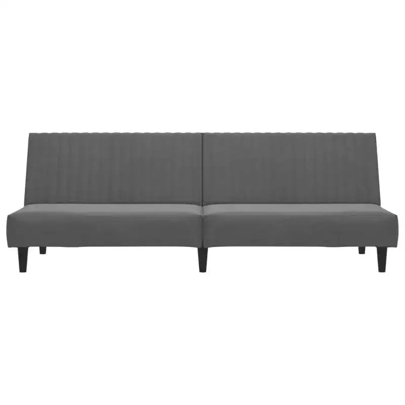 vidaXL Divano letto a 2 posti in velluto - Divanetto convertibile, grigio scuro, versatile per soggiorno/dormitorio/ufficio