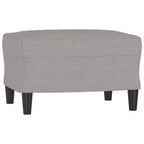vidaXL Poltrona singola in tessuto grigio chiaro con poggiapiedi - Seduta resistente 100% poliestere per soggiorno, camera da letto, salotto - 36,2 x 30,3 x 31,5