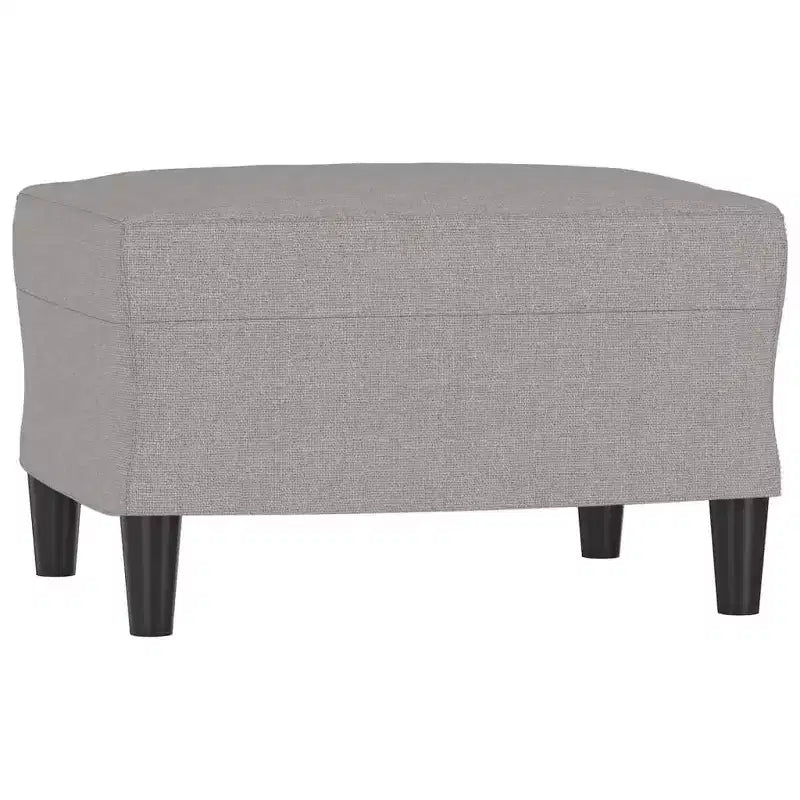 vidaXL Poltrona singola in tessuto grigio chiaro con poggiapiedi - Seduta resistente 100% poliestere per soggiorno, camera da letto, salotto - 36,2 x 30,3 x 31,5