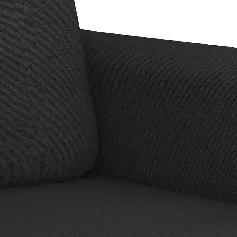 vidaXL Set Divani a 3 Pezzi in Tessuto Resistente Nero - Sedute Moderne e Comode con Generosa Profondità - Include Poltrona Singola, Divano a 2 Posti e Divano a 3 Posti