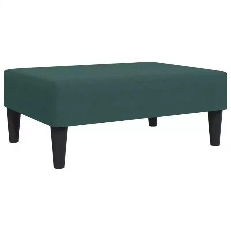 vidaXL Set Divano 2 pz. Convertibile/Divano Letto e Poggiapiedi, in Velluto Verde Scuro, per Soggiorno, Sala, Casa