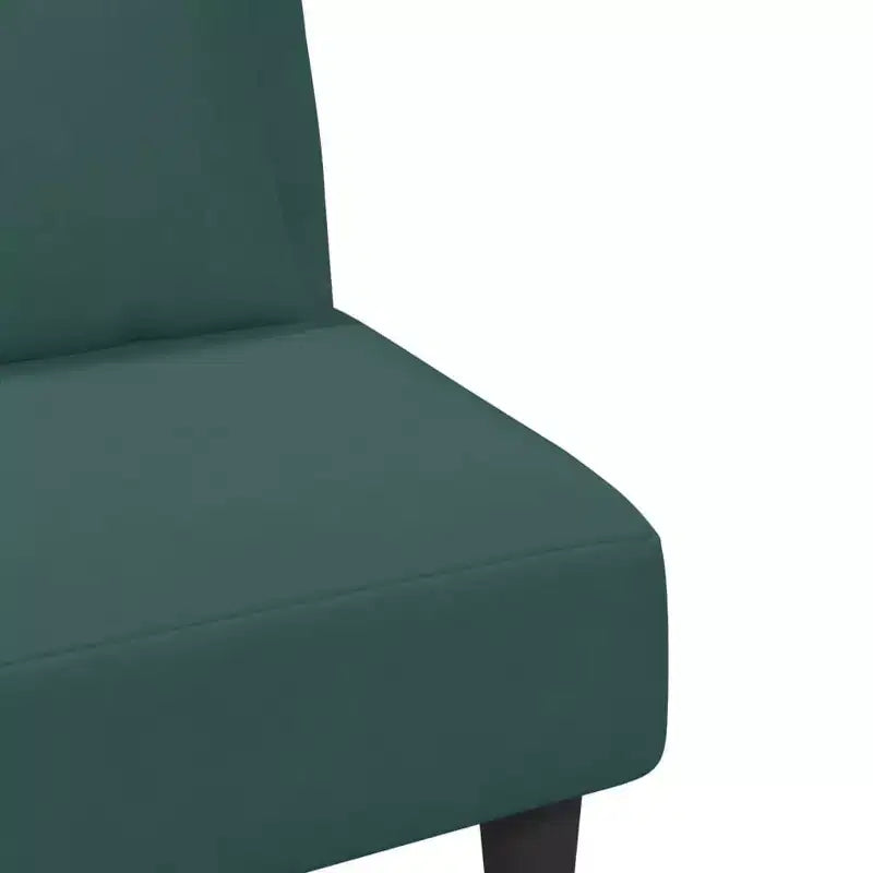 vidaXL Set Divano 2 pz. Convertibile/Divano Letto e Poggiapiedi, in Velluto Verde Scuro, per Soggiorno, Sala, Casa