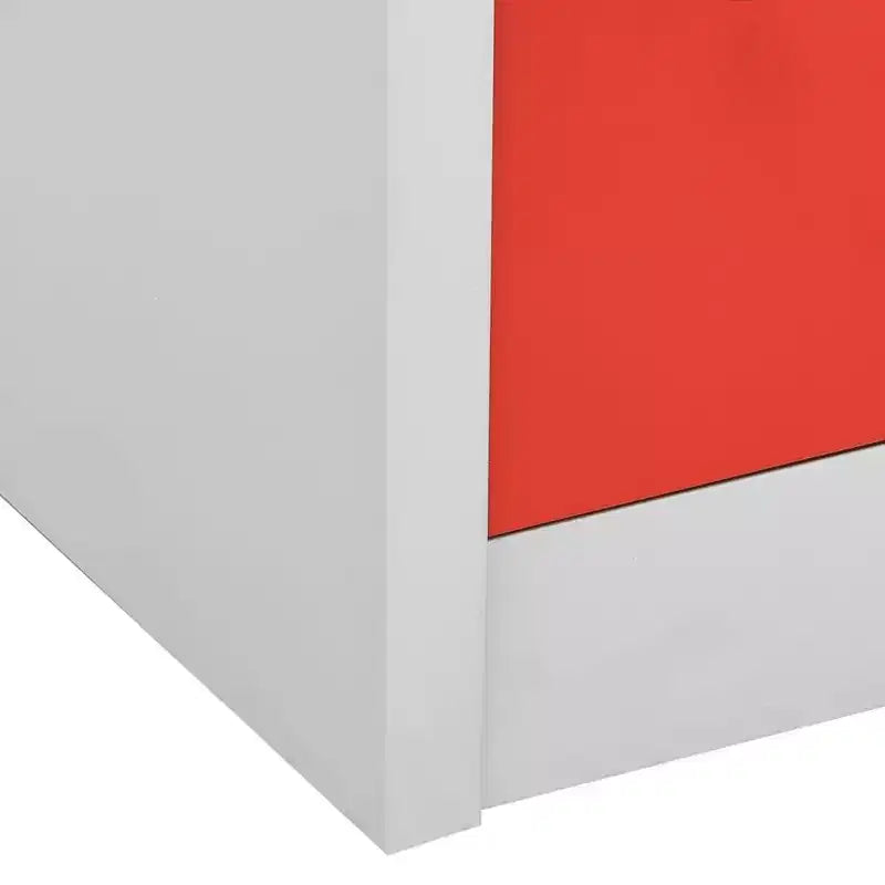 vidaXL Armadietto Grigio e rosso Acciaio Armadietto medio
