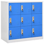 vidaXL Armadietto metallico Grigio chiaro e Blu Acciaio Armadietto metallico medio
