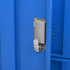 vidaXL Armadietto metallico Grigio chiaro e Blu Acciaio Armadietto metallico medio