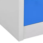 vidaXL Armadietto metallico Grigio chiaro e Blu Acciaio Armadietto metallico medio