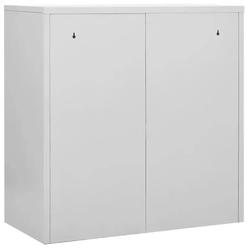vidaXL Armadietti (2 pz) grigio chiaro e rosso in acciaio