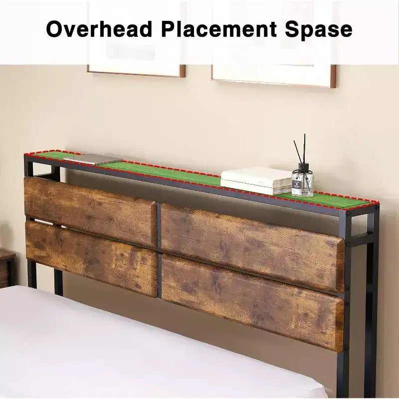 Letto Acekool Twin con contenitore - Mensola superiore e finitura rustica