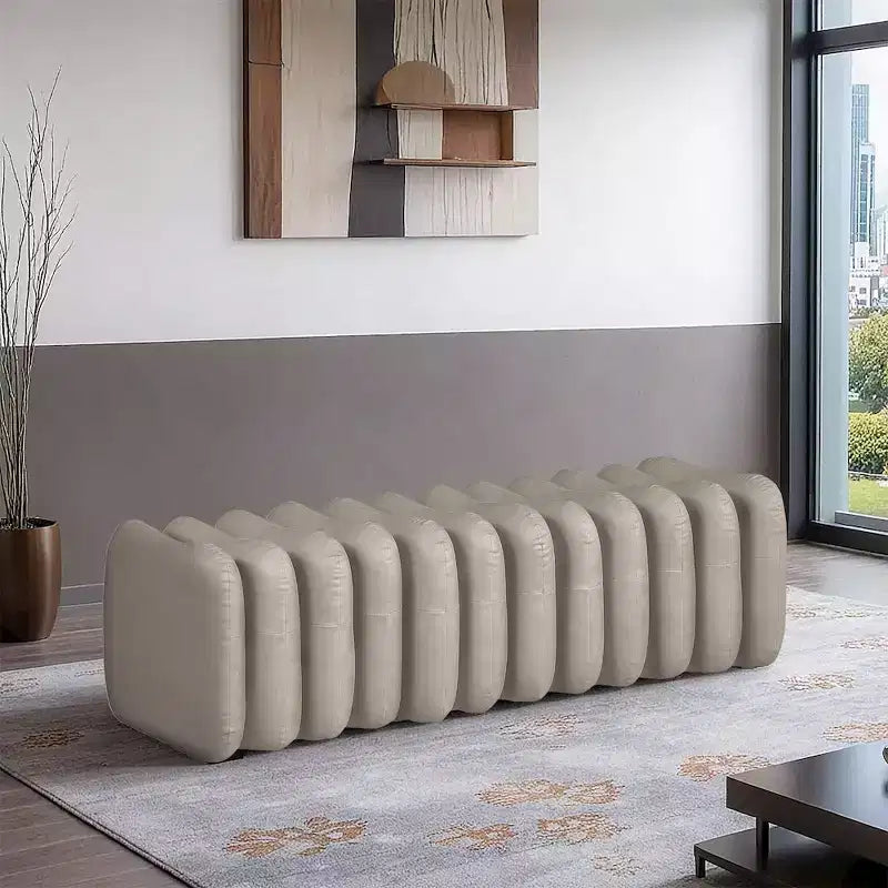 Meridian Furniture, Panca Atticus in pelle vegana