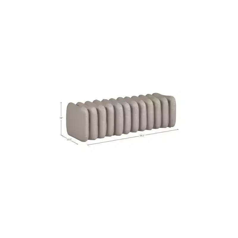 Meridian Furniture, Panca Atticus in pelle vegana
