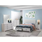 Cassettiera Okak a 4 cassetti, comò classico con cassetti spaziosi, maniglie a tirante e ampia superficie superiore, armadio contenitore per camera da letto