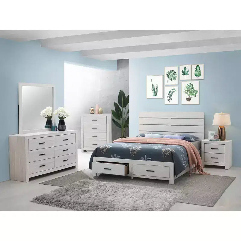 Cassettiera Okak a 4 cassetti, comò classico con cassetti spaziosi, maniglie a tirante e ampia superficie superiore, armadio contenitore per camera da letto