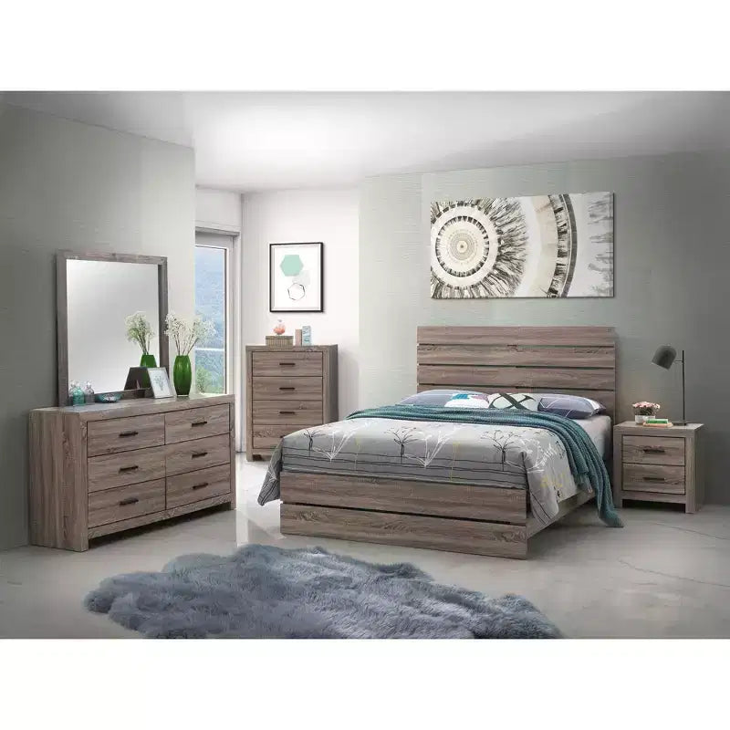 Cassettiera Okak a 4 cassetti, comò classico con cassetti spaziosi, maniglie a tirante e ampia superficie superiore, armadio contenitore per camera da letto