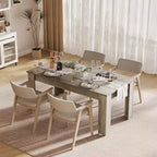 Tavolo da pranzo Tavolo da cucina rettangolare da 63 pollici per 4-6 persone, scrivania da conferenza in legno stile rustico con facile montaggio, grigio